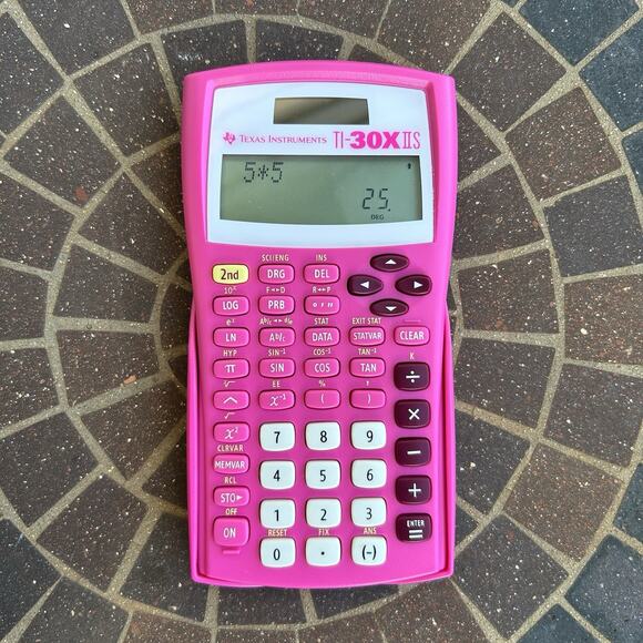 Texas Instruments - TI-30X IIS - Scientific Calculator 2 Line Solar - PINK Used - Picture 3 of 5